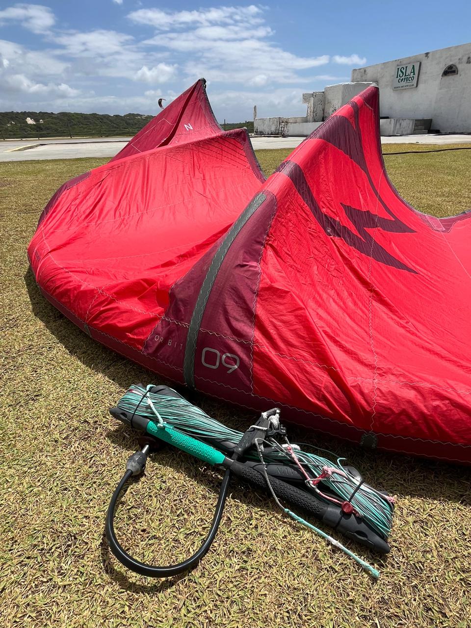 Kite, barra e linhas